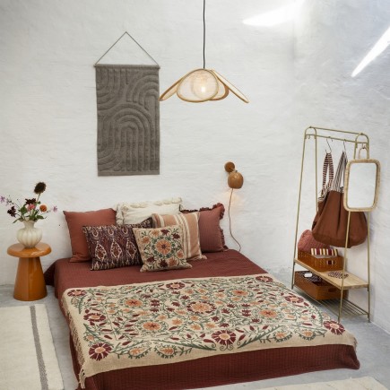 Housse de coussin à volants coton Madam Stoltz