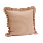 Housse de coussin volants couleur coton uni Madam Stoltz