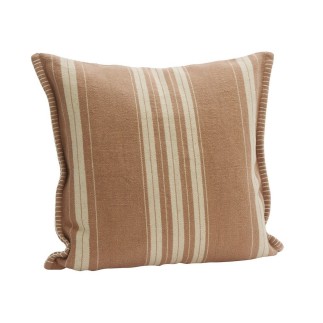 Housse coussin design scandinave rayures coton jute couleur Madam Stoltz