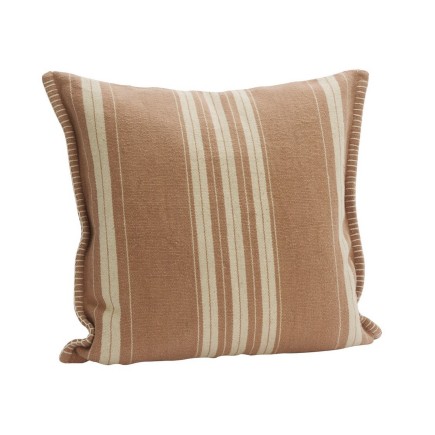 Housse coussin design scandinave rayures coton jute couleur Madam Stoltz
