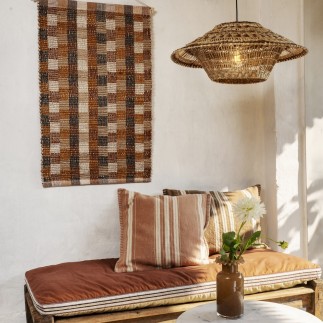 Housse de coussin style scandinave coton jute Madam Stoltz