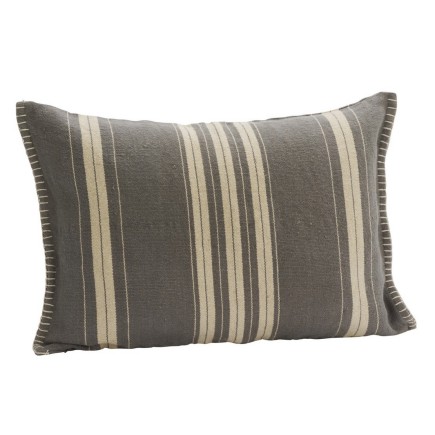 Housse de coussin style nordique coton jute rayures Madam Stoltz