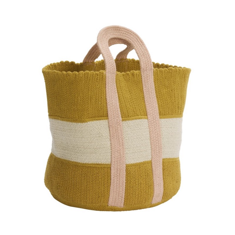 Panier rangement coton tisse design couleur Madam Stoltz