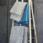 couverture laine agneau bleu klippan domino