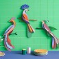 Grand oiseau mural décoratif Studio Roof Paradise Bird Maya