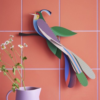 grand oiseau mural decoratif carton studio roof maya