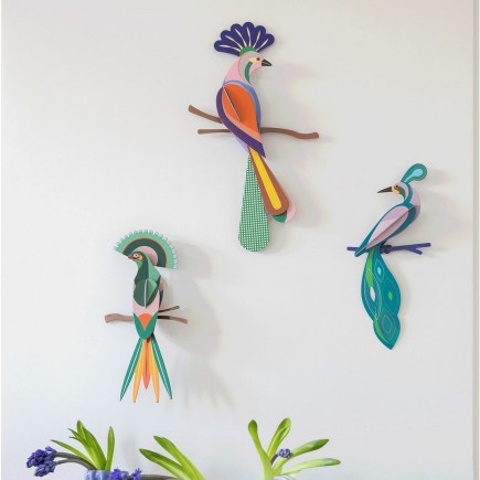 Oiseau décoratif mural carton Studio Roof Paradise Bird Gili