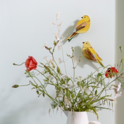 Oiseaux du jardin passereaux decoratifs Studio Roof Citrinella Pair