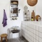 Torchon de cuisine coton carreaux multicolores Madam Stoltz