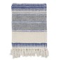 Plaid coton recycle motif tisse couleur franges Madam Stoltz