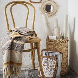 Plaid coton franges motif Madam Stoltz