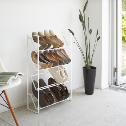 Etagère à chaussures étroite acier Yamazaki Frame