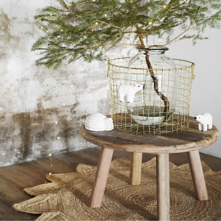 Table basse ronde bois recyclé Madam Stoltz