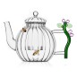 Theiere d art verre abeilles scultees verre Ichendorf Milano Botanica