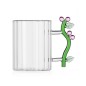 Tasse verre anse fleurs sculptees Ichendorf Milano Botanica