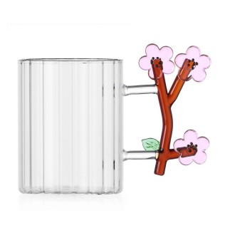 Tasse a the verre anse fleurs sculptees Ichendorf Milano Botanica