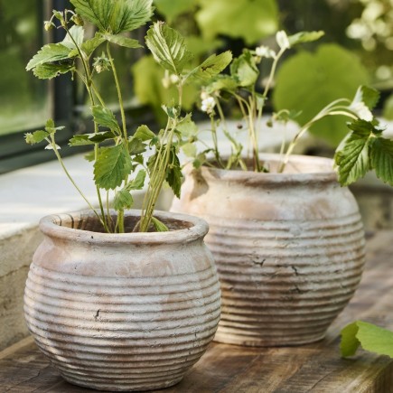 cache pot terre cuite artisanale beige ib laursen margot