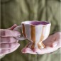 tasse gres ondule peint raye marron bloomingville willa