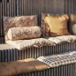 Coussin de banc coton imprime carreaux Madam Stoltz
