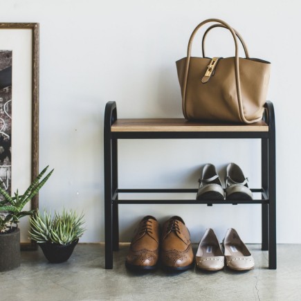 Meuble range-chaussures bois métal Yamazaki TOWER