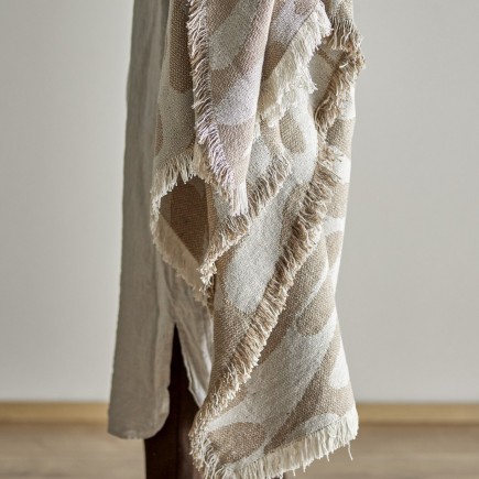Plaid coton recyclé franges Bloomingville ALK