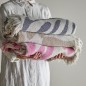 plaid chic marron coton recycle franges cozy bloomingville alk