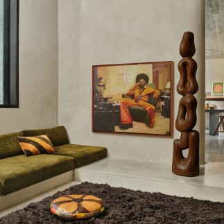 Coussin salon canapé velours HKliving September