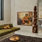 coussin salon canape velours raye chic brique orange chocolat hk living