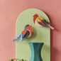 oiseaux colores decoratifs muraux robin studio roof robins set de 2