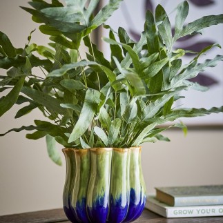 Cache pot decoratif gres Bloomingville Jenner