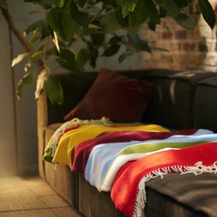 plaid laine agneau multicolore rayures klippan arty