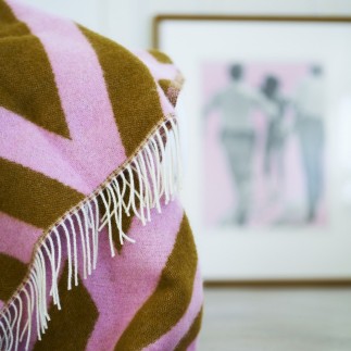 Plaid couverture laine rayures design couleur Klippan