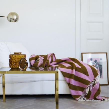 Plaid couverture laine rayures design couleur Klippan