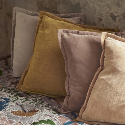 housse coussin velours peche melon orange madam stoltz