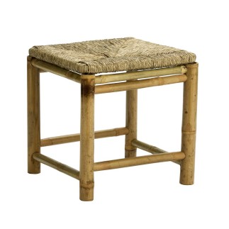 Petit tabouret bambou jonc de mer Madam Stoltz