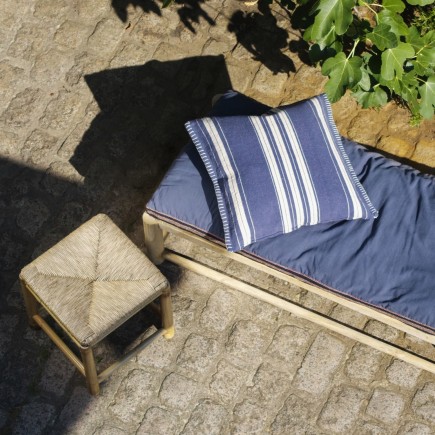 Petit tabouret bambou jonc de mer Madam Stoltz