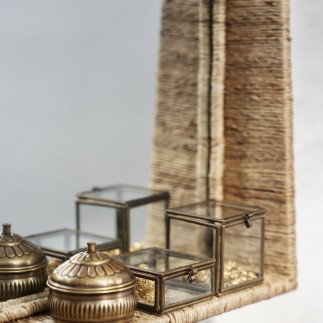 Miroir mural cadre jute Madam Stoltz