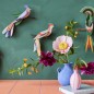 oiseau de paradis decoratif carton recycle studio roof bisa