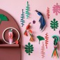 studio roof decor murale carton mur de curiosites observateur oiseaux