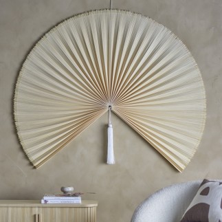 eventail geant decoration murale bambou naturel beige bloomingville