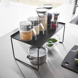 Etagere a poser rangement plan de travail acier design Yamazaki Tower
