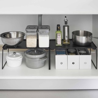 Etagere a poser rangement plan de travail acier design Yamazaki Tower