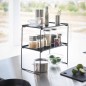 Etagere a poser rangement plan de travail acier design Yamazaki Tower
