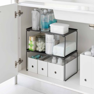 Etagere a poser rangement plan de travail acier design Yamazaki Tower