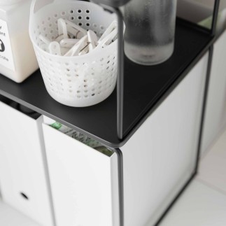 Etagere a poser rangement plan de travail acier design Yamazaki Tower