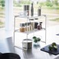 Etagere a poser rangement plan de travail acier design Yamazaki Tower