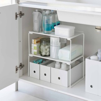 Etagere a poser rangement plan de travail acier design Yamazaki Tower