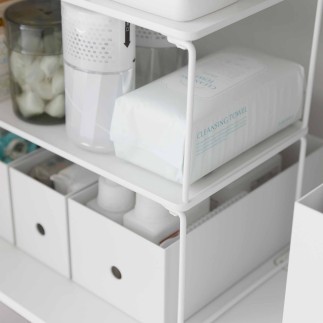 Etagere a poser rangement plan de travail acier design Yamazaki Tower