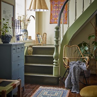 plaid coton recycle classique bleu bloomingville breso