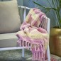 Plaid coton recycle franges Bloomingville Isnel